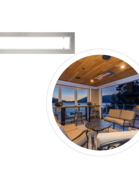 Infratech Flush Mount Frame Kit - complimentary - stainless steel