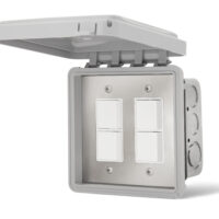 Infratech Dual Duplex Switch - flush mount with a protective cover