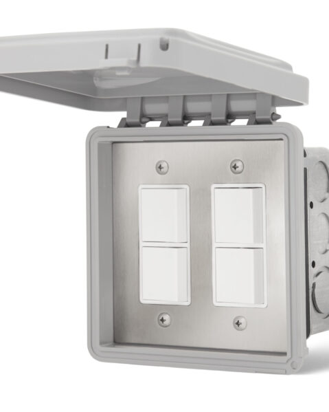 Infratech Dual Duplex Switch - flush mount with a protective cover