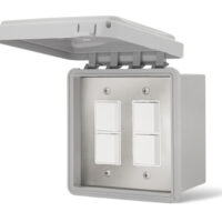 Infratech Dual Duplex Switch - surface mount with a protective cover